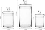 MyGift Glass Apothecary Jar Set with Clear Lid - Decorative Kitchen and Bath Sto... - Image 6