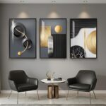 Large Framed Modern Elegant Wall Art for Living Room, 3 Piece Contemporary Luxur... - Image 4