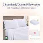 CALIFORNIA DESIGN DEN Luxuriously Soft Hotel Quality 600 Thread Count, 100% Cott... - Image 4