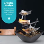 Homedics Tabletop Water Fountain, Home Décor Soothing Sound Machine - Automatic ... - Image 4