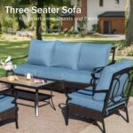 PHI VILLA Outdoor Patio Furniture Set, Upgraded Wicker & Metal Patio Conversatio... - Image 3