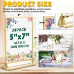 TonGass 24-Pack 5"x7" Gold Acrylic Picture Frames – 3mm Gold Border Wedding Tabl... - Image 3