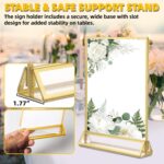 TonGass 24-Pack 5"x7" Gold Acrylic Picture Frames – 3mm Gold Border Wedding Tabl... - Image 6