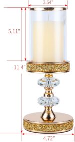 Candle Holder, Pillar Candle Holders, Crystal Candlesticks Holder for Wedding, P... - Image 5