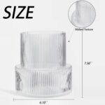 Ribbed Glass Vase, Flower Vase, Fluted Clear Vases for Flowers, Modern Vases for... - Image 5