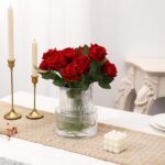 Ribbed Glass Vase, Flower Vase, Fluted Clear Vases for Flowers, Modern Vases for... - Image 6