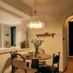 Gold Glass Chandelier for Dining Room Light Fixture, 19.69" Modern Drum Chandeli... - Image 4