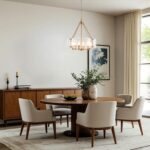 Gold Glass Chandelier for Dining Room Light Fixture, 19.69" Modern Drum Chandeli... - Image 6