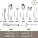 KINGSTONE 8 Piece Teardrop Serving Utensils Set, 18/10 Stainless Steel Serving U... - Image 4