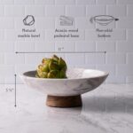 Cork & Mill Marble Decorative Bowl for Home Decor - Handcrafted Natural Stone wi... - Image 4
