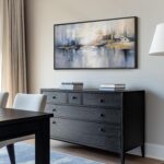 Framed Extra Large Blue Abstract Wall Art for Living Room, Modern Canvas Prints ... - Image 7