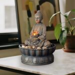 Kalona Home Décor 9.6" Tabletop Fountain Exquisite Smile Sitting Buddha Fountain... - Image 3
