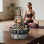 Kalona Home Décor 9.6" Tabletop Fountain Exquisite Smile Sitting Buddha Fountain... - Image 5
