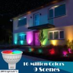 iYogaled Brass RGB Landscape Lighting Fixture，Adjustable Color Changing Low Volt... - Image 3