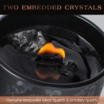 Black Orchid & Pine Moss Scented Crystal Candle - Luxury Manifestation Candle wi... - Image 5