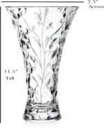 Lorren Home Trends Crystal Laurus Vase 11"-Made In Italy - Image 3
