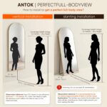 Antok Full Length Mirror, 71"x32" Floor Mirror, Arched Floor Standing Freestandi... - Image 5