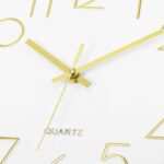 Lumuasky Gold Wall Clock 12 Inch Silent Non-Ticking Battery Operated Round Moder... - Image 4