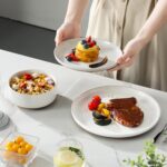 MALACASA Plates and Bowls Sets, 12 Pieces Modern Stoneware Dinnerware Set for 4 ... - Image 5