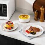 MALACASA Plates and Bowls Sets, 12 Pieces Modern Stoneware Dinnerware Set for 4 ... - Image 8