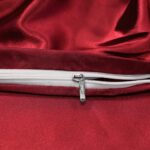Satin Bedding Set King Wine Red Silk Like Satin Duvet Cover Set Luxury Soft Burg... - Image 5