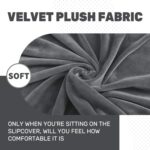 MAXIJIN Velvet Stretch Cushion Covers Fitted Couch Cushion Slipcovers Sofa Seat ... - Image 4