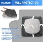 MAXIJIN Velvet Stretch Cushion Covers Fitted Couch Cushion Slipcovers Sofa Seat ... - Image 5