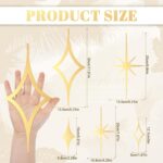 Yaocom 5 Pcs Gold Star Wall Decor Mid Century Modern Style Wall Decoration Metal... - Image 3