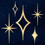 Yaocom 5 Pcs Gold Star Wall Decor Mid Century Modern Style Wall Decoration Metal... - Image 5