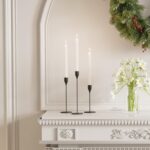 NLBTW Matte Black Taper Candle Holders, Set of 3 Metal Candlestick Holders for C... - Image 5