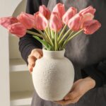 Vanselia Ceramic Flower Vase Home Decor - Small Farmhouse Table Vases Rustic Vin... - Image 3