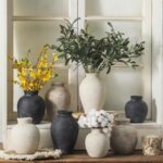 Vanselia Ceramic Flower Vase Home Decor - Small Farmhouse Table Vases Rustic Vin... - Image 6