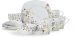 Mikasa Wildflower Garden Dinnerware Set, 16-Piece Bone China Dishes Service for ... - Image 3