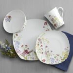 Mikasa Wildflower Garden Dinnerware Set, 16-Piece Bone China Dishes Service for ... - Image 6