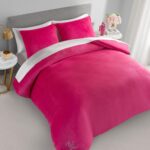 Juicy Couture Hot Pink Velour Full/Queen Comforter Set - 3 Piece Luxury Bedding ... - Image 4