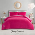 Juicy Couture Hot Pink Velour Full/Queen Comforter Set - 3 Piece Luxury Bedding ... - Image 6