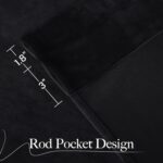 NICETOWN Black Velvet Blackout Curtains 96 inch Long for Living Room and Bedroom... - Image 6