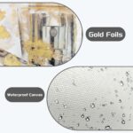 HILL WEST Perfume Bottle Canvas Wall Art - Fashion Picture Elegant Gold Floral P... - Image 4