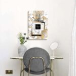 HILL WEST Perfume Bottle Canvas Wall Art - Fashion Picture Elegant Gold Floral P... - Image 7