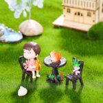 Skylety 12 Pieces Garden Furniture Ornaments Miniature Table and Chairs Set Vill... - Image 4