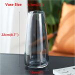 FANTESTICRYAN Modern Glass Vase Crystal Clear Glass Vase for Home Office Decor (... - Image 4