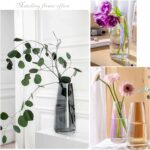FANTESTICRYAN Modern Glass Vase Crystal Clear Glass Vase for Home Office Decor (... - Image 7