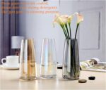 FANTESTICRYAN Modern Glass Vase Crystal Clear Glass Vase for Home Office Decor (... - Image 8