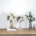 FANTESTICRYAN Modern Glass Vase Crystal Clear Glass Vase for Home Office Decor (... - Image 9