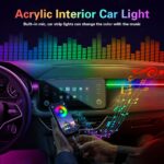 Acrylic Car LED Interior Strip Lights, 6 in 1 Dreamcolor Ambient Lighting Kit wi... - Image 6