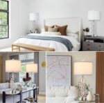 Set of 2 Modern Silver Table Lamps with 2 USB Charging Ports, 27“ Tall Crystal B... - Image 6