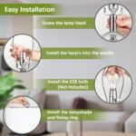 Set of 2 Modern Silver Table Lamps with 2 USB Charging Ports, 27“ Tall Crystal B... - Image 7