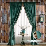 Melodieux Luxury Pom Poms Velvet Curtains for Bedroom Living Room, Vintage Room ... - Image 3