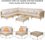 Grand patio 7-Piece Wicker Patio Furniture Set, Boho Outdoor Conversation Set Se... - Image 4