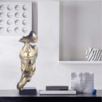 aboxoo Thinker Statue, Silence is Gold Abstract Art Figurine,Modern Home Resin S... - Image 6